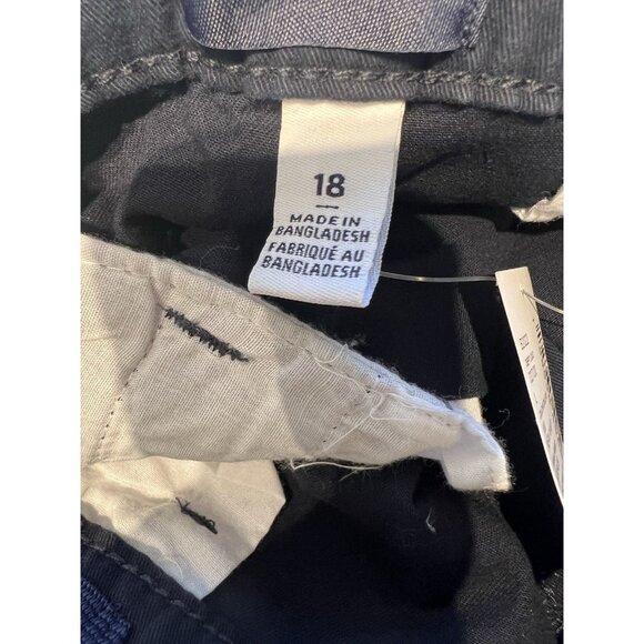 The Children's Place Girls Uniform Chino Pants 18 Blue Bootcut Stretch NWT - Picture 5 of 7